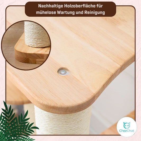 Naturkratzbaum aus Kautschukholz – Nachhaltig, stabil & schön für Katzen und Zuhause