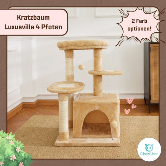 Kratzbaum - Luxusvilla 4 Pfoten